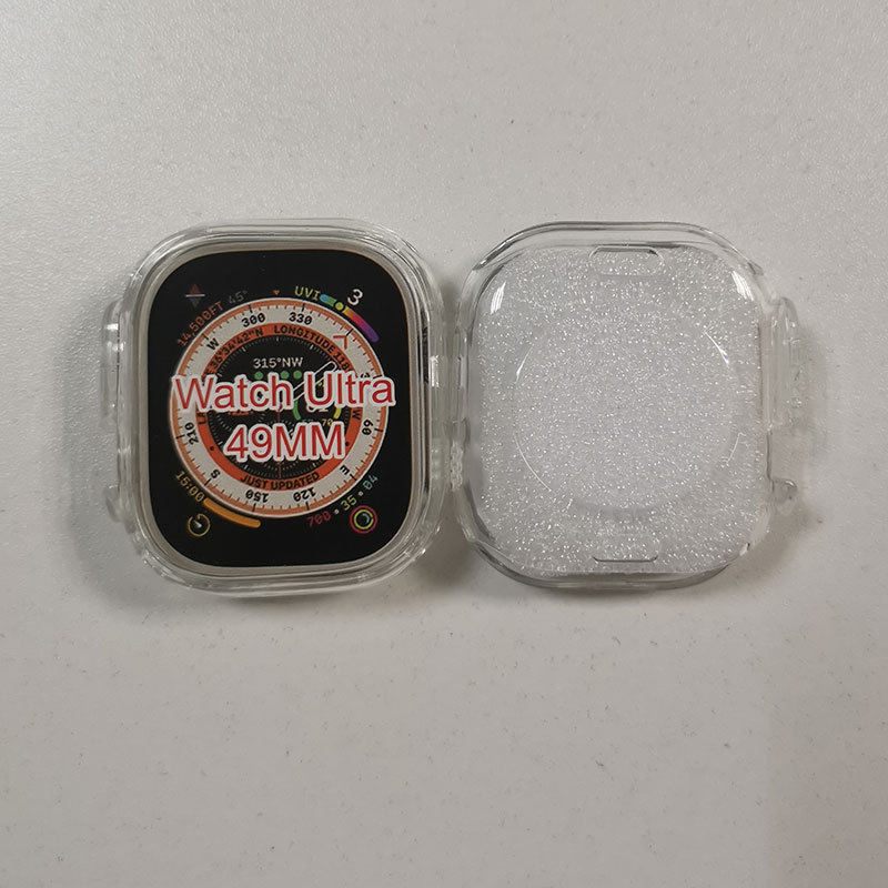 For Apple Watch Silicone Case Apple WatchS8 S9 se Transparent Half Pack TPU Case Second Change Case