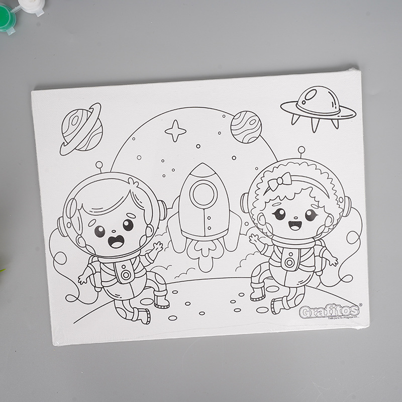 Customized DIY Oil Painting Board Acrylic Paint Coloring Handmade Cartoon Animal Filling Graffiti Set Supports Customization