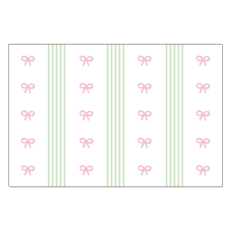 Korean Pink and Green Bow Entrance Floor Mat Silk Ring Non-Slip Foot Mat Blanket Entrance Door Mat Can Be Cut at the Entrance Door