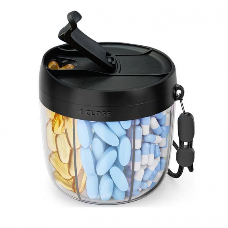 Пилочный контейнер с 7 отделениями, большой объем, водонепроницаемый, из пищевого пластика