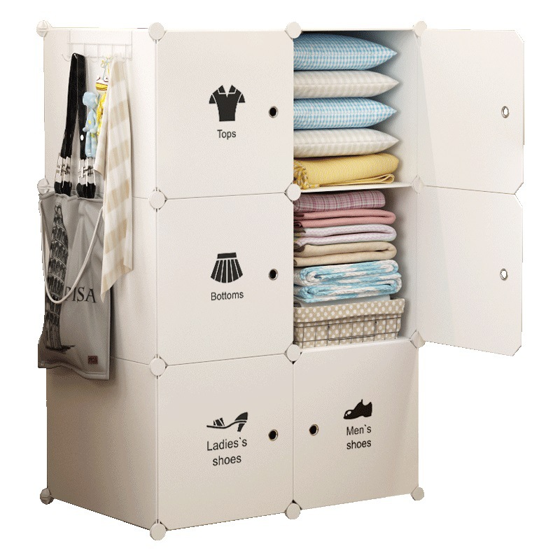 Simple Sticker Storage Cabinet Children's Assembly Plastic Locker Student Rental Multi-layer Simple Wardrobe Factory Direct Sale