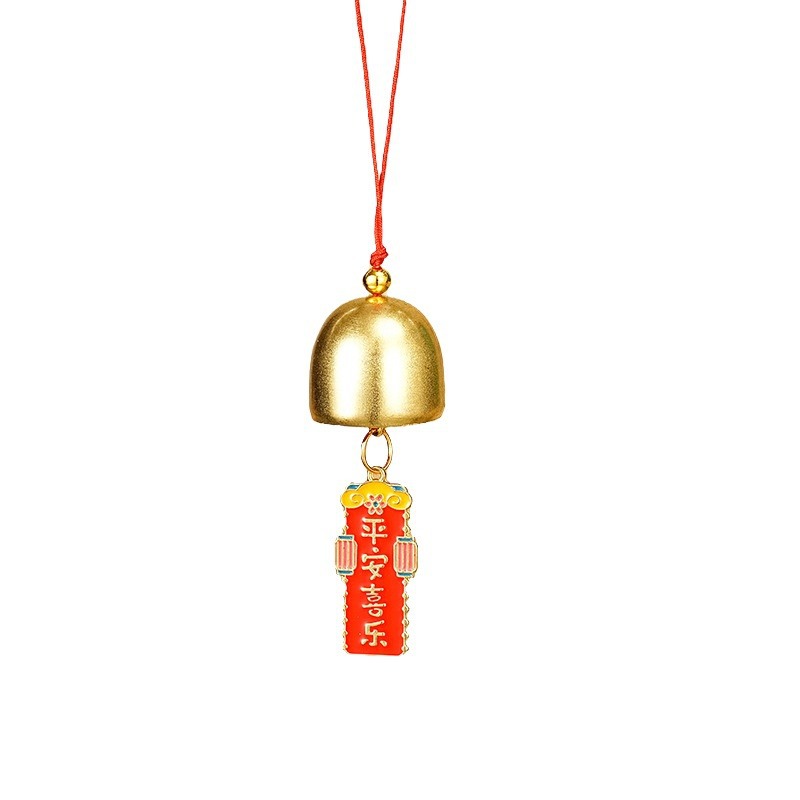 School Bell Ndiy Jewelry Accessories Oil Dropping Bamboo Bamboo Leaf New Year Pendant Jewelry Christmas Supplies New House Decoration
