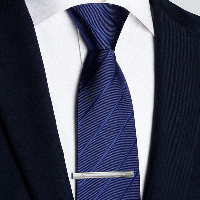 Tape Clip Yiwu in stock Men's Simple Metal Collar Clip Factory Direct Classic silver Frosted 6cm Tape Clip