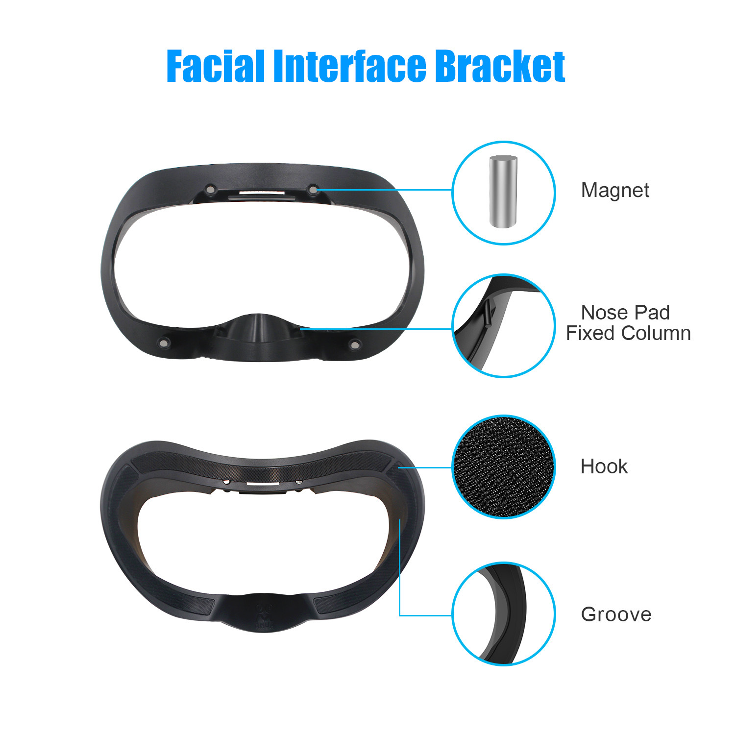 Valve Index Face Protection Leather Bracket Set Pu Mask Pad Replacement Plus Anti-Leakage Comfortable Sponge Combination