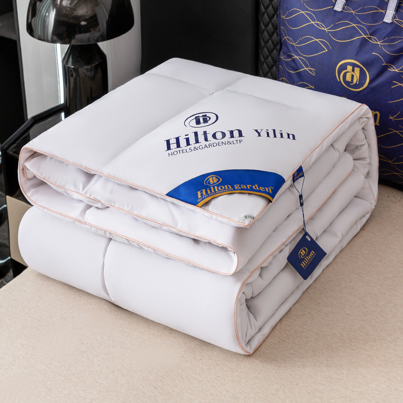 Hotel Feather Velvet Quilt, Warm Spring and Autumn Quilt, Single/Double Quilt Core, Promotional Gift Quilt, Gift Box Wholesale, Hilton