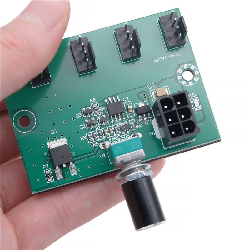 4 Fan Hub desktop FAN4-way controller 3PIN4PIN multi-port speed control expansion card 6p power supply