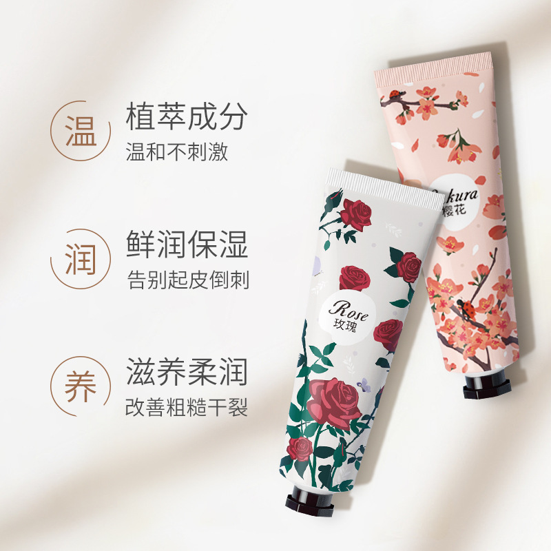 10 Pieces of Jinnia Hand Cream for Women, Hydrating and Moisturizing, Autumn and Winter Moisturizing, Whitening, Non-Greasy, Compact, Portable, Anti-Cracked Hands