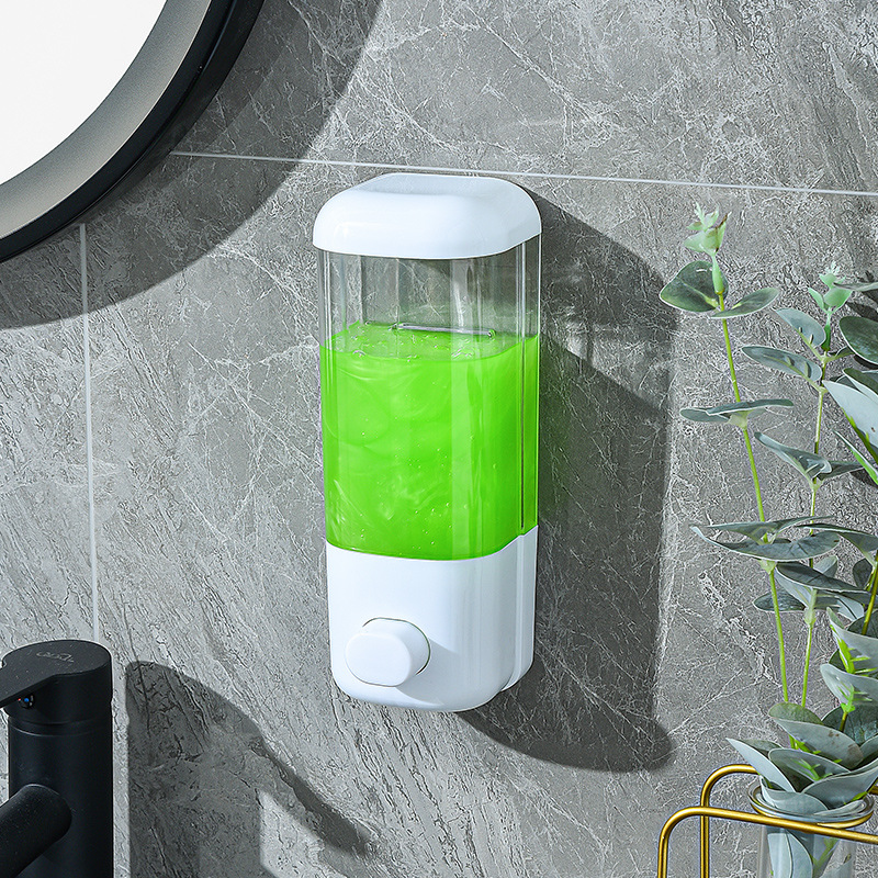 Hotel Press soap dispenser punch-free wall-mounted seamless fixed shampoo bath lotion soap dispenser wholesale