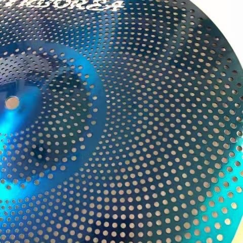 Custom Logo Wholesale Manufacturer Blue Frosted Silent Musical Instrument Cymbal Alloy Five-Piece Set Drum Kit Five Drums Four