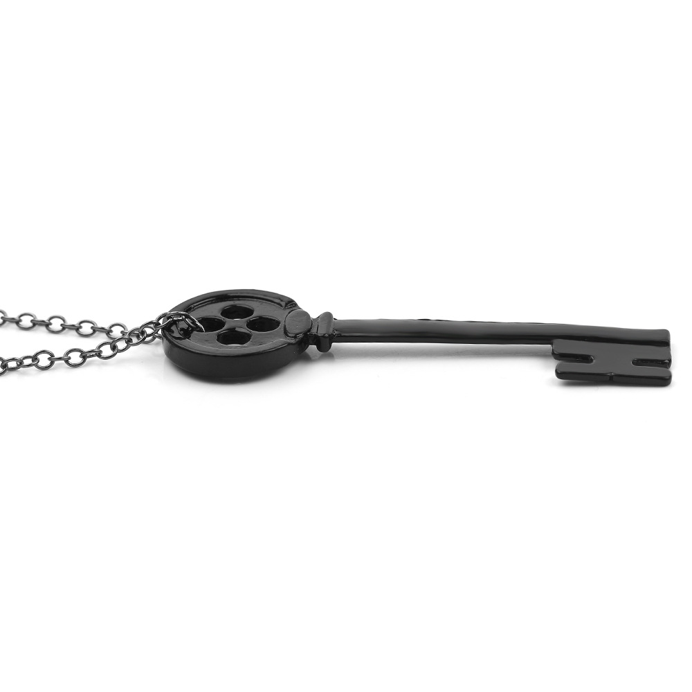 Cross-Border Anime Peripheral Accessories Horror Ghost Mother Black Button Key Pendant Necklace Halloween Bracelet Set