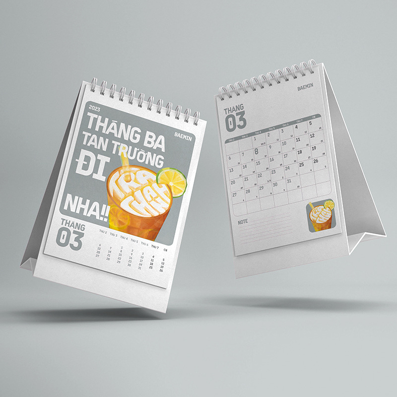 Source Manufacturer 2026 Desk Calendar Printing Enterprise Business Advertising Calendar Batch Printing on Demand Hot Stamping Printable Logo