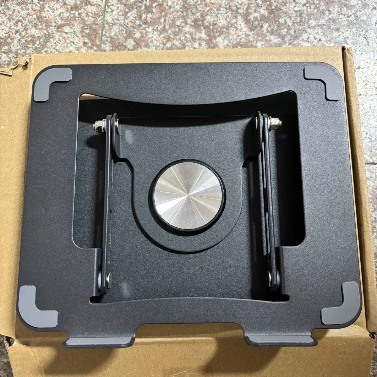 Folding Laptop Stand Tablet Desktop Lifting Heightening Cooling 360 Degree Rotating Metal Bracket