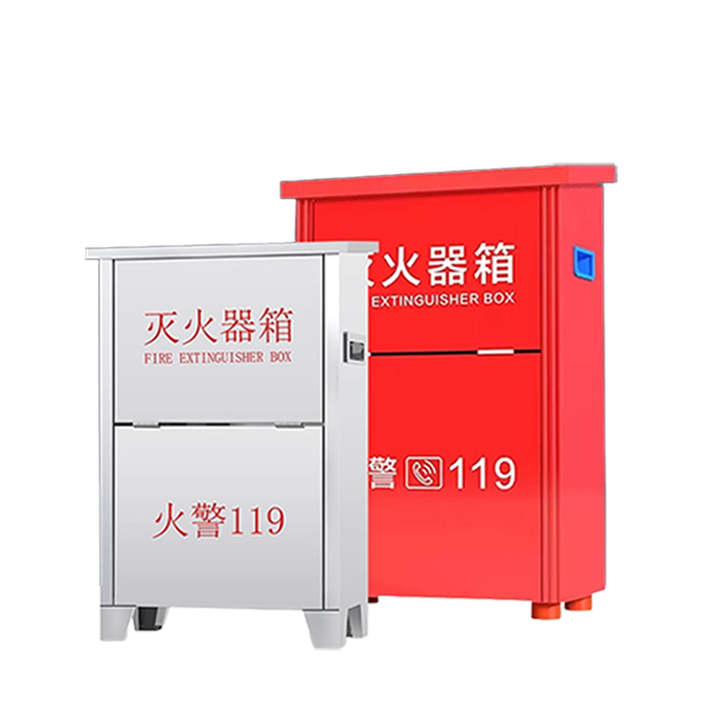 Fire Extinguisher Set Box 3Kg/4Kg/5Kg Thickeneded and Reinforced 304 Stainless Steel Fire Box National Standard Fire Extinguisher Box