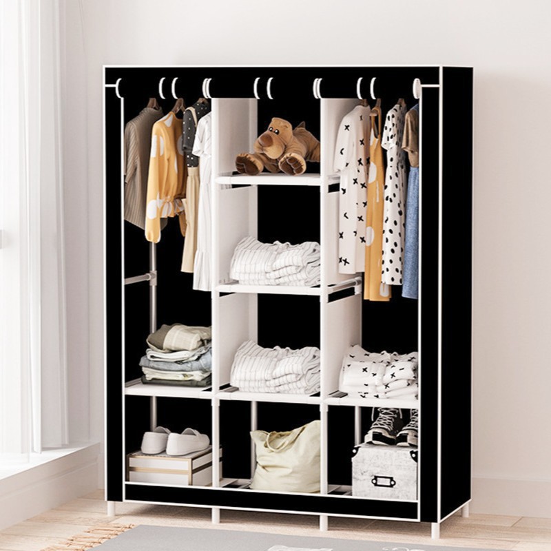 Simple Wardrobe Bedroom Storage Wardrobe Non-Woven Fabric Organizer Wardrobe Export Hot-Selling Wardrobe Wardrobe