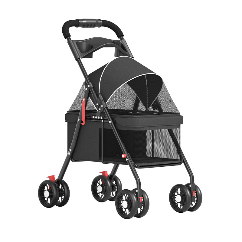 Cross-Border Dropshipping Wholesale Pet Stroller Pet Car Dog Car Cat Car Foldable Export Large Customer Orders