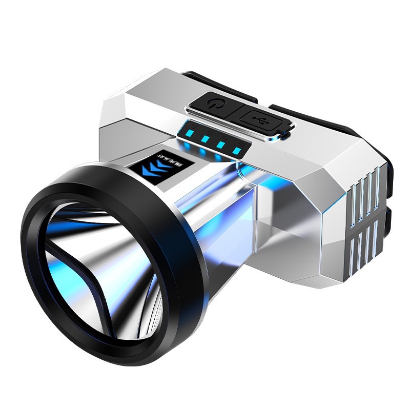 Douyin's Popular Led Bright Headlight USB Rechargeable Multi-Functional Outdoor Night Running Light Small and Portable Fishing Headband Light