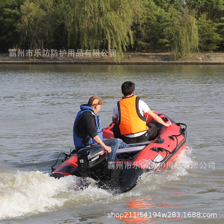 Inflatable Rubber Boat 4.3m Rescue Kayak Aluminum Alloy Bottom Rescue Patrol Boat Water Rescue Hovercraft