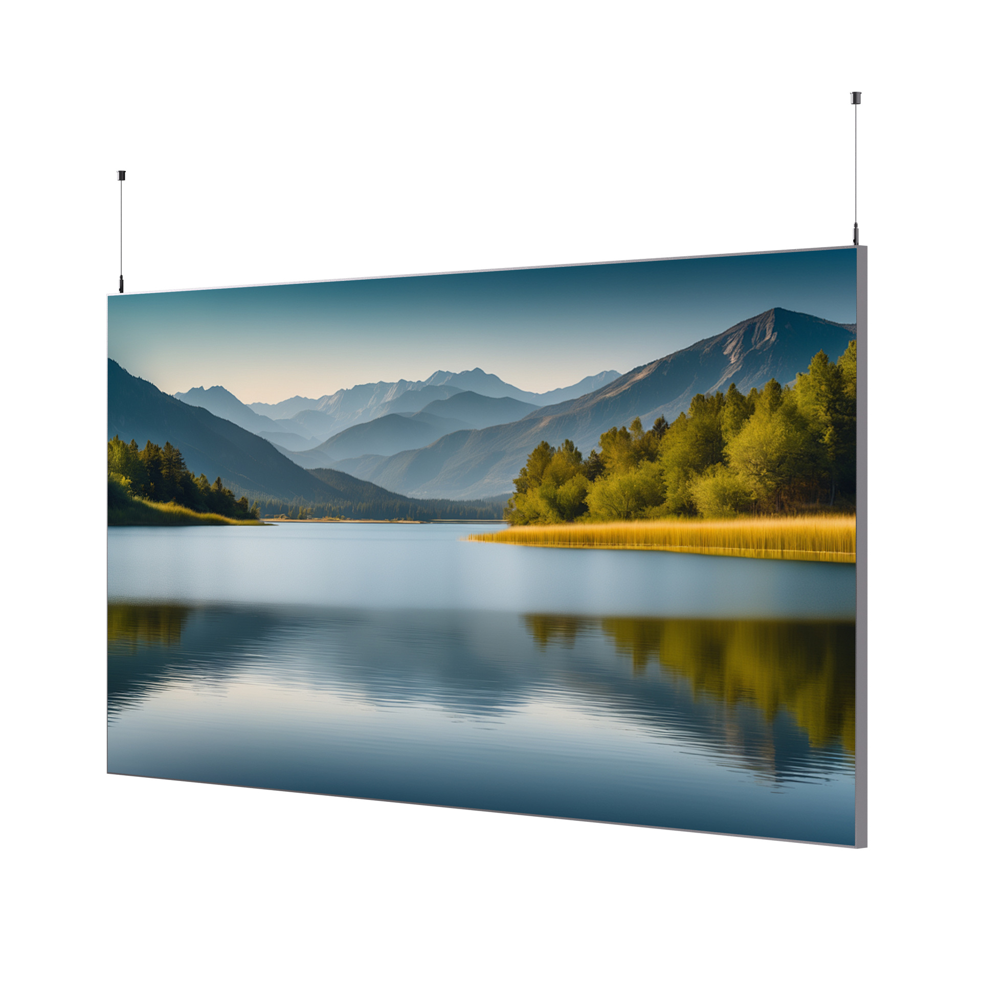 88" Slim Bright LED Poster Display - Ceiling Mount Landscape