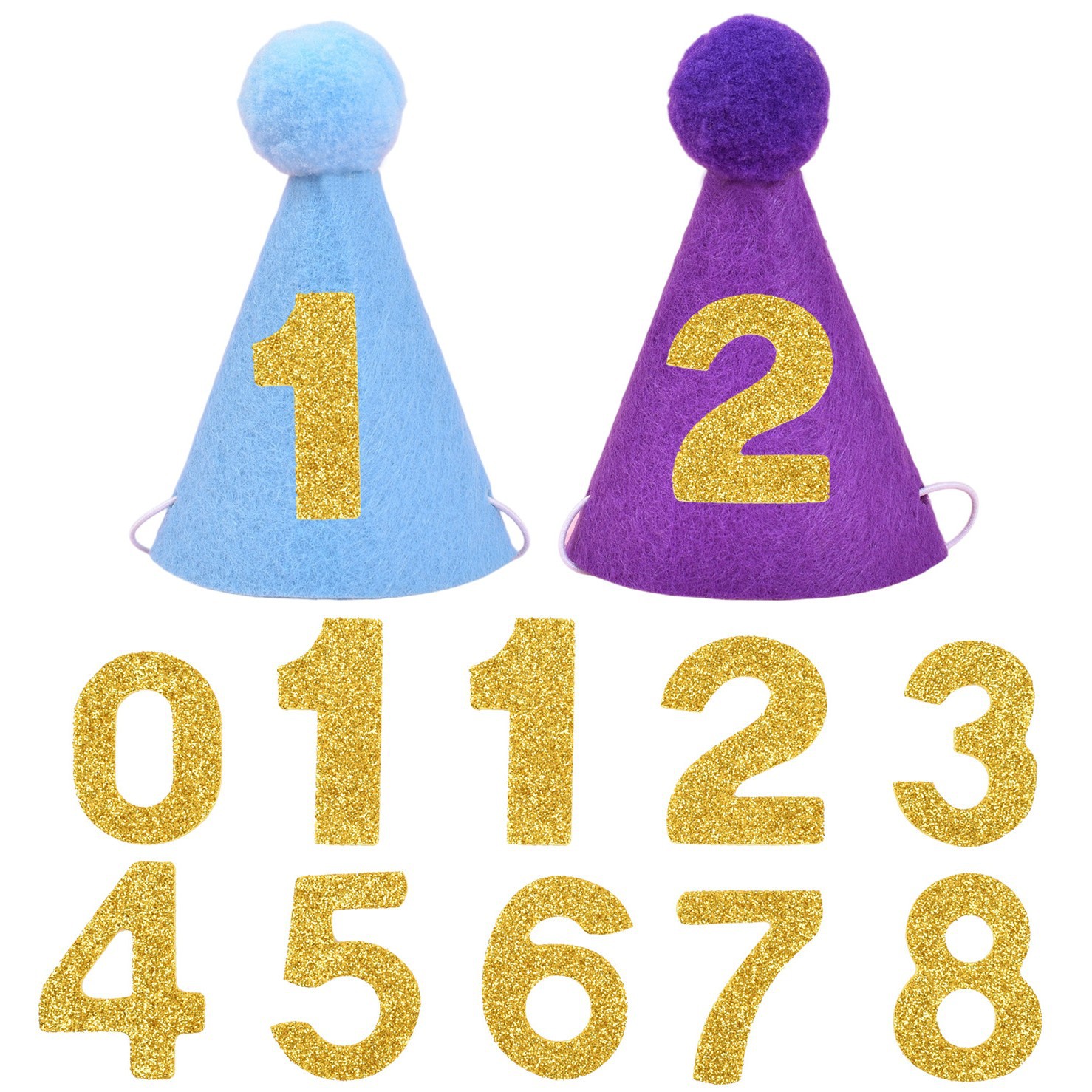 Pet Birthday Hat Mini Creative Cat Dog Pet Hat One-Year-Old Holiday Party Decoration Headdress Crown Hat