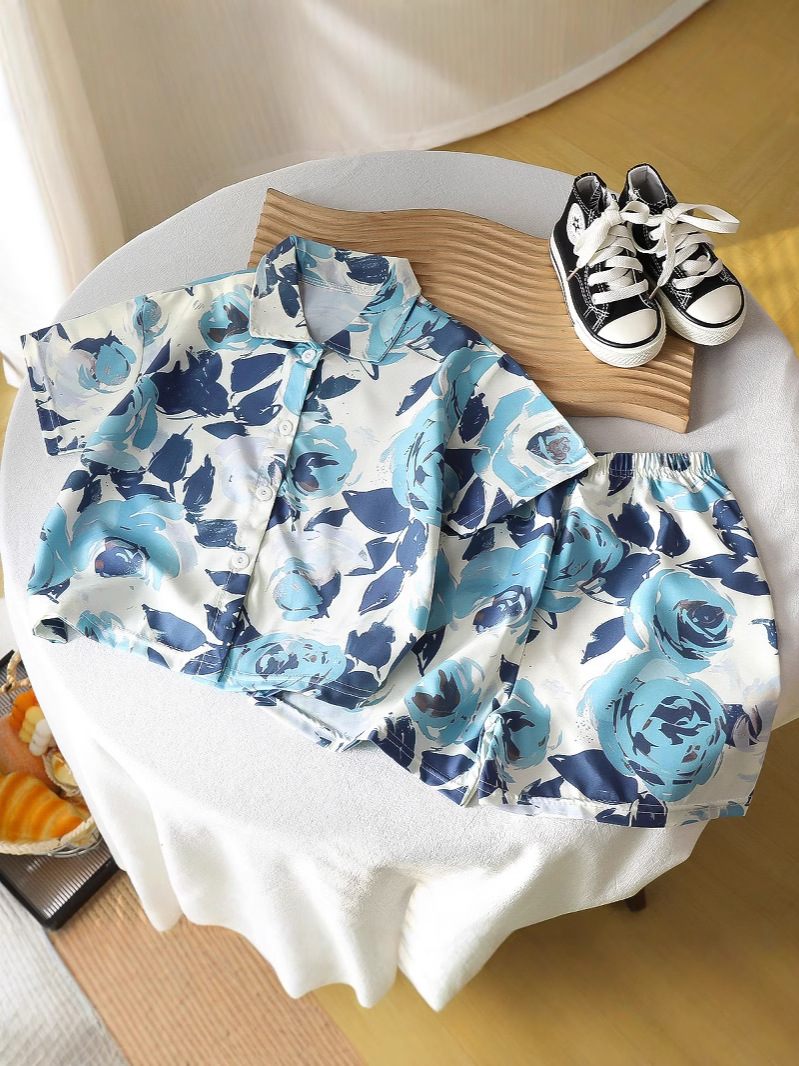 Children's summer suit boys summer baby short sleeve shorts children's T-shirt loose shirt tide children's clothing wholesale