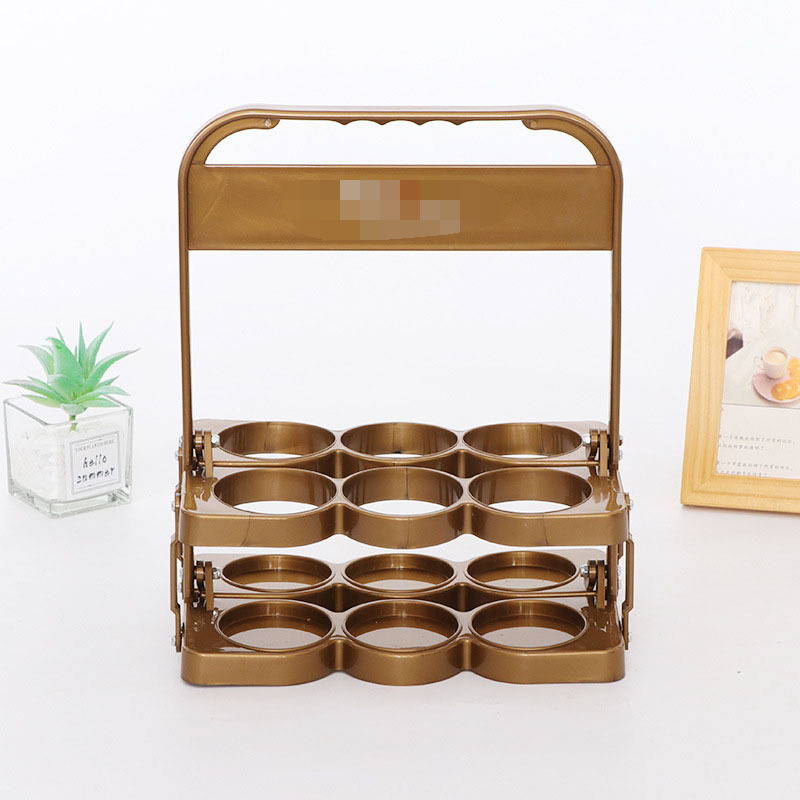 Folding Plastic Beer Basket Satchel KTV Bar Wine Rack Beer Basket Beer Rack Handle Basket Wholesale