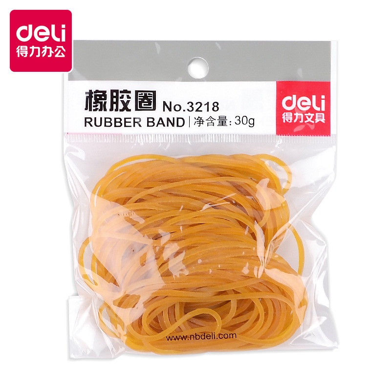 Резинка Deli 3218 латексная кольцевая резинка 30г около 100 штук офисные принадлежности