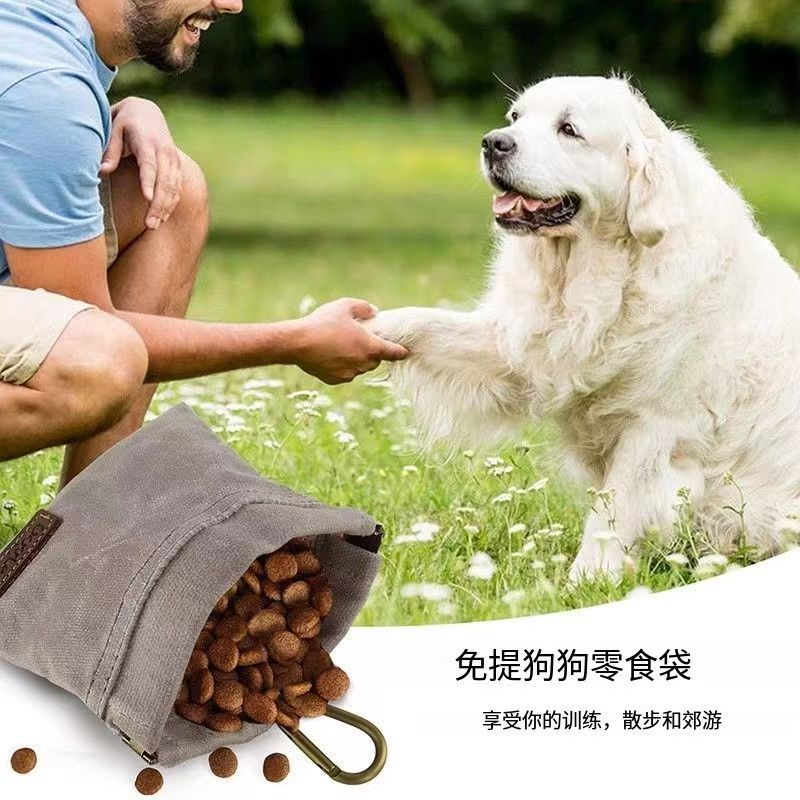 Cross-border hot new pet out feeding bag training waist bag pet food small hanging bag