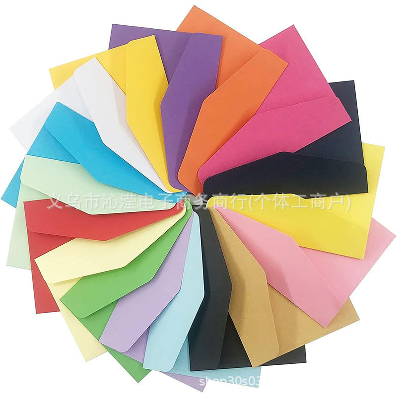 Cross-border Amazon Envelope Gift Card Business Card Colorful Mini Envelope Invitation Business Note Greeting Card Small Envelope