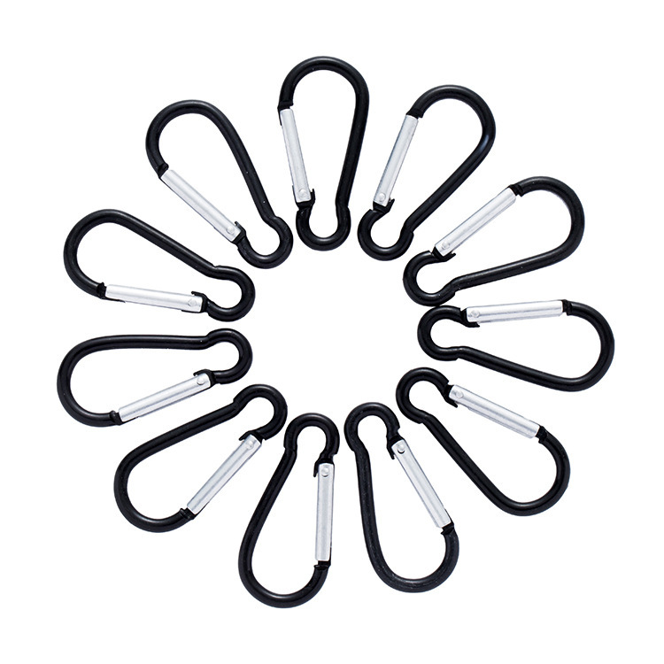 Заводской карабин в форме тыквы, пружинный алюминиевый карабин для рюкзака, крюк для альпинизма, черный алюминиевый карабин