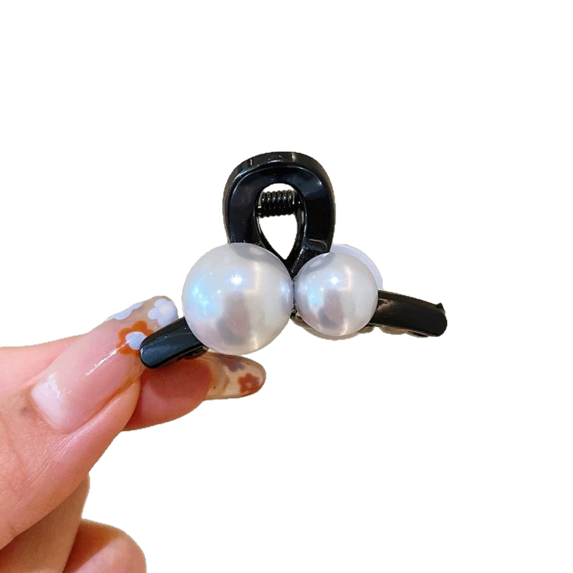 Princess Head Amber Small Claw Clip for Women 2025 New High-End Style Claw Card Bangs Hairpin Shark Clip Hair Clip