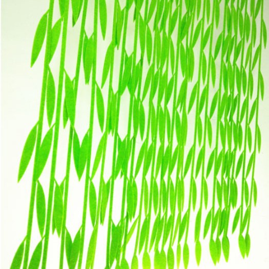 Shopping Mall Primary School Kindergarten Corridor Wicker Hanging Ornaments Non-woven Artificial Rattan Decoration Green Leaf Wicker Corridor Hanging Ornaments