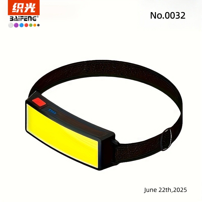 Новый кросс-бордный COB фонарь большого диапазона для обслуживания, налобный фонарь с зарядкой Type-C для ночной рыбалки