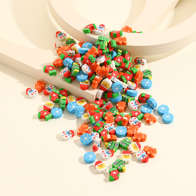 Christmas creative cartoon eraser mini cross-border eraser student prizes stationery set wiped clean without leaving marks