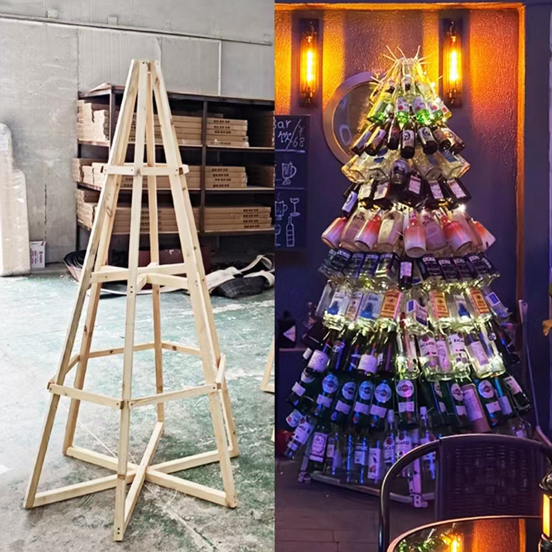 Solid Wood Christmas Tree Frame Various Christmas Activities Hotel B&B Shopping Mall Decoration Layout Frame Christmas Tree