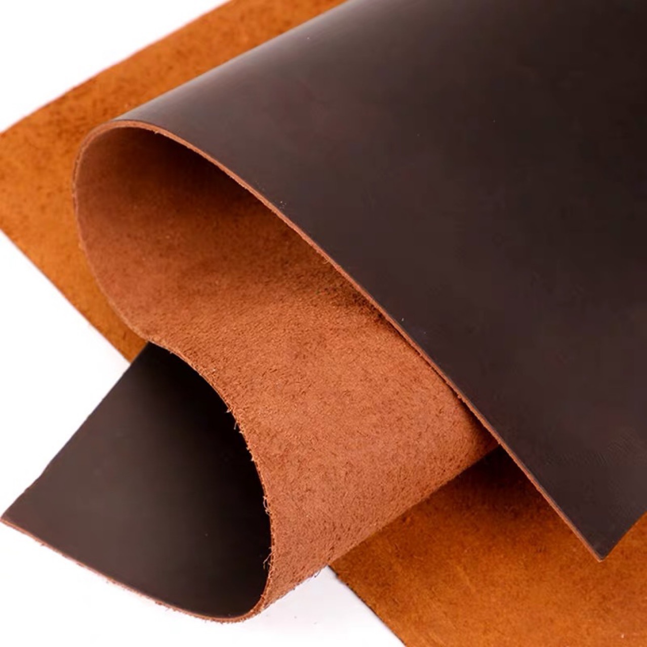 Genuine Layer Cowhide Yellow Cow Crazy Horse Leather Vintage Style Oil-impregnated Leather Color-changing Cowhide Oil Wax Leather Bag Leather Material