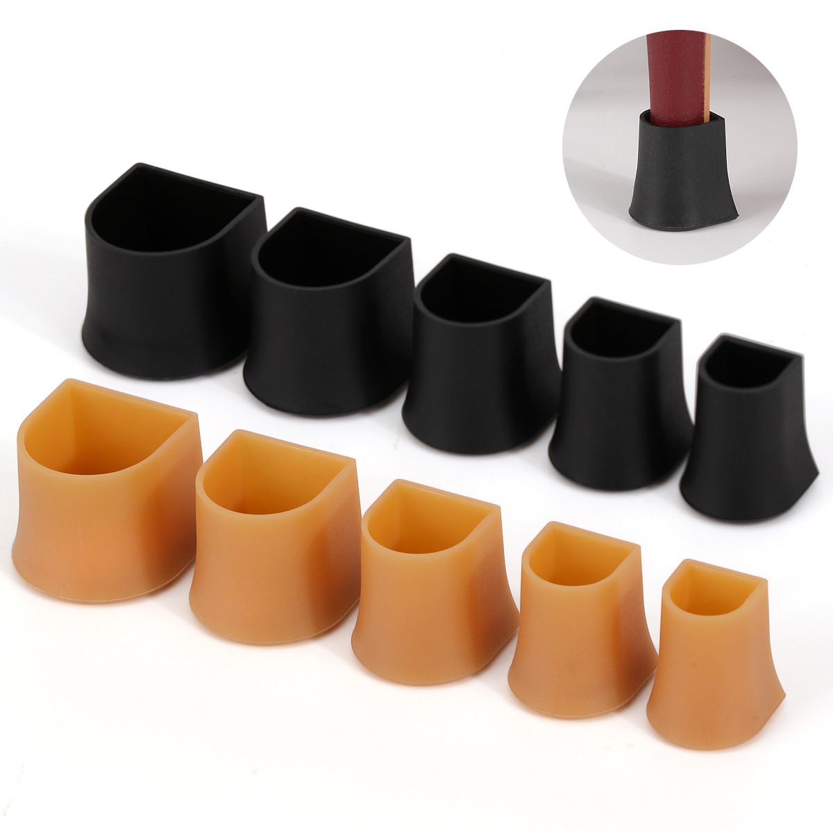 Women's High-heeled Shoes Non-slip Silent Heel Protective Cover Silencer Artifact Anti-rattle Pad Accessories Heel Replacement Heel Stiletto