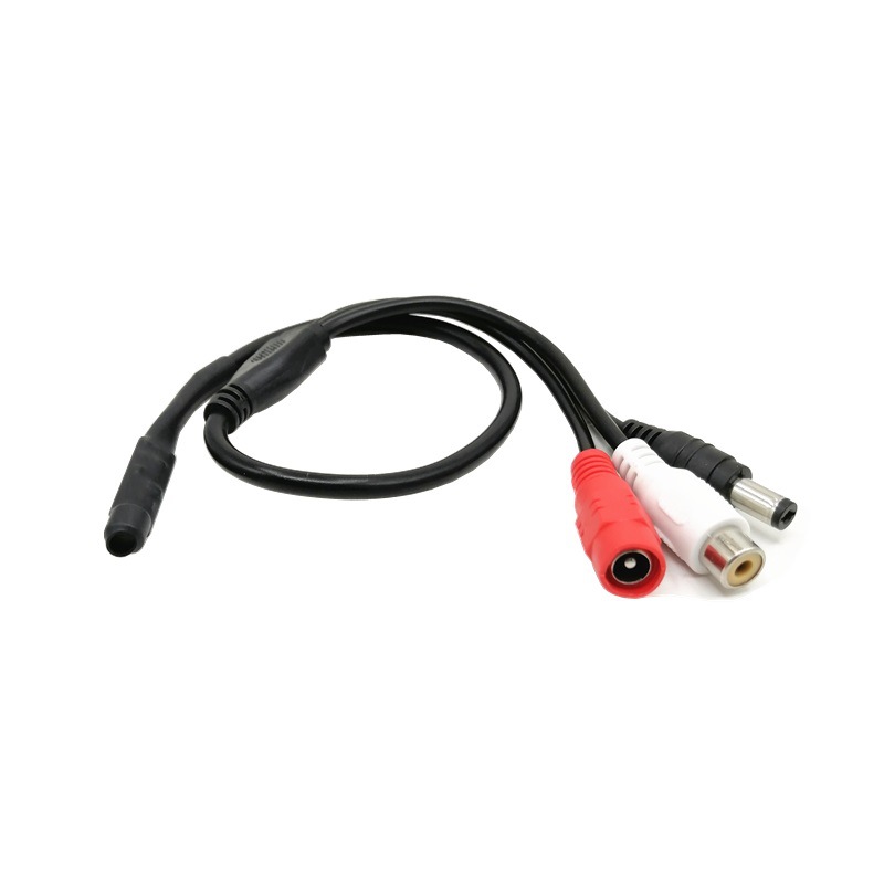 Audio monitoring monitor pickup microphone mic sound collector sound recognizer dc Male Female Head rca