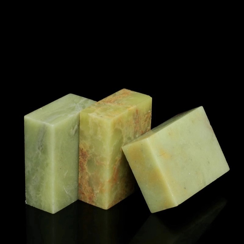 Qingtian stone flat seal 1.5*3*4CM seal stone seal stone original stone carving seal cutting seal a generation of hair