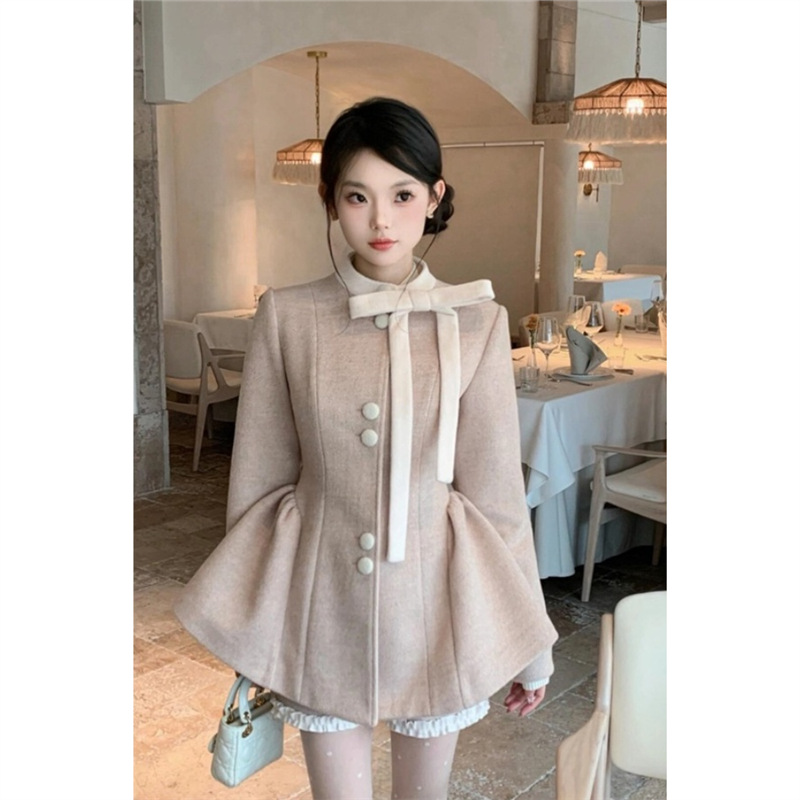 Элегантное женское пальто с поясом в стиле французской моды, юбка, короткие шорты, новый комплект на осень и зиму