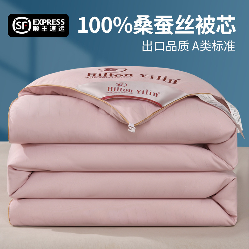 Pure Cotton Clearance Silk Quilt Mulberry Silk Quilt Spring & Fall Quilt Quilt Core Pure Cotton Air-Conditioned Summer Cool Quilt Thickeneded Winter Quilt