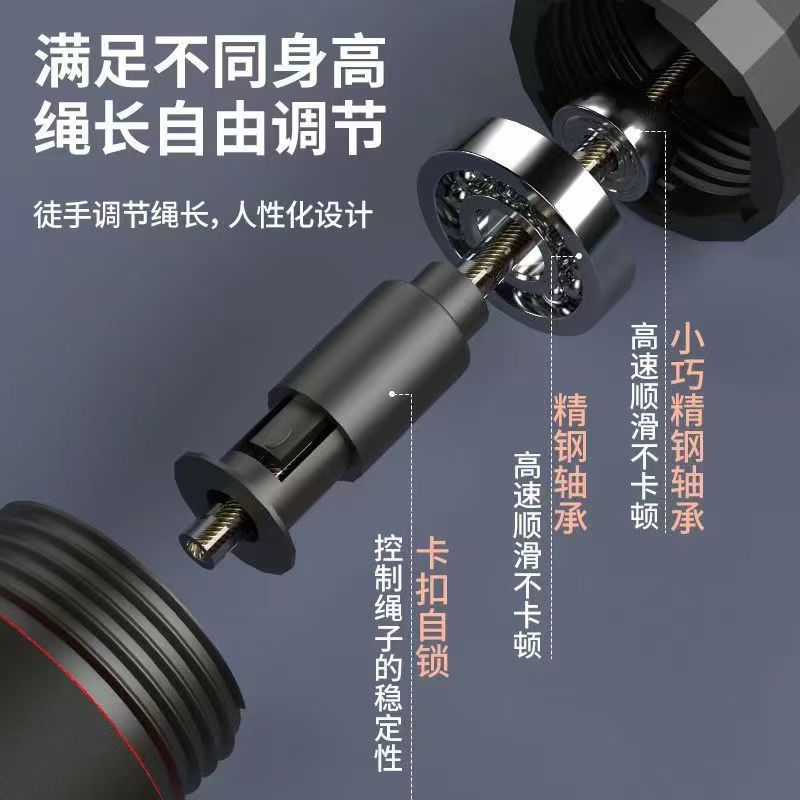 Cross-Border Weight-Bearing Skipping Rope for Students' High School Entrance Examination Special Competition Sports Training Fitness Bearing Steel Wire Skipping Rope Wholesale