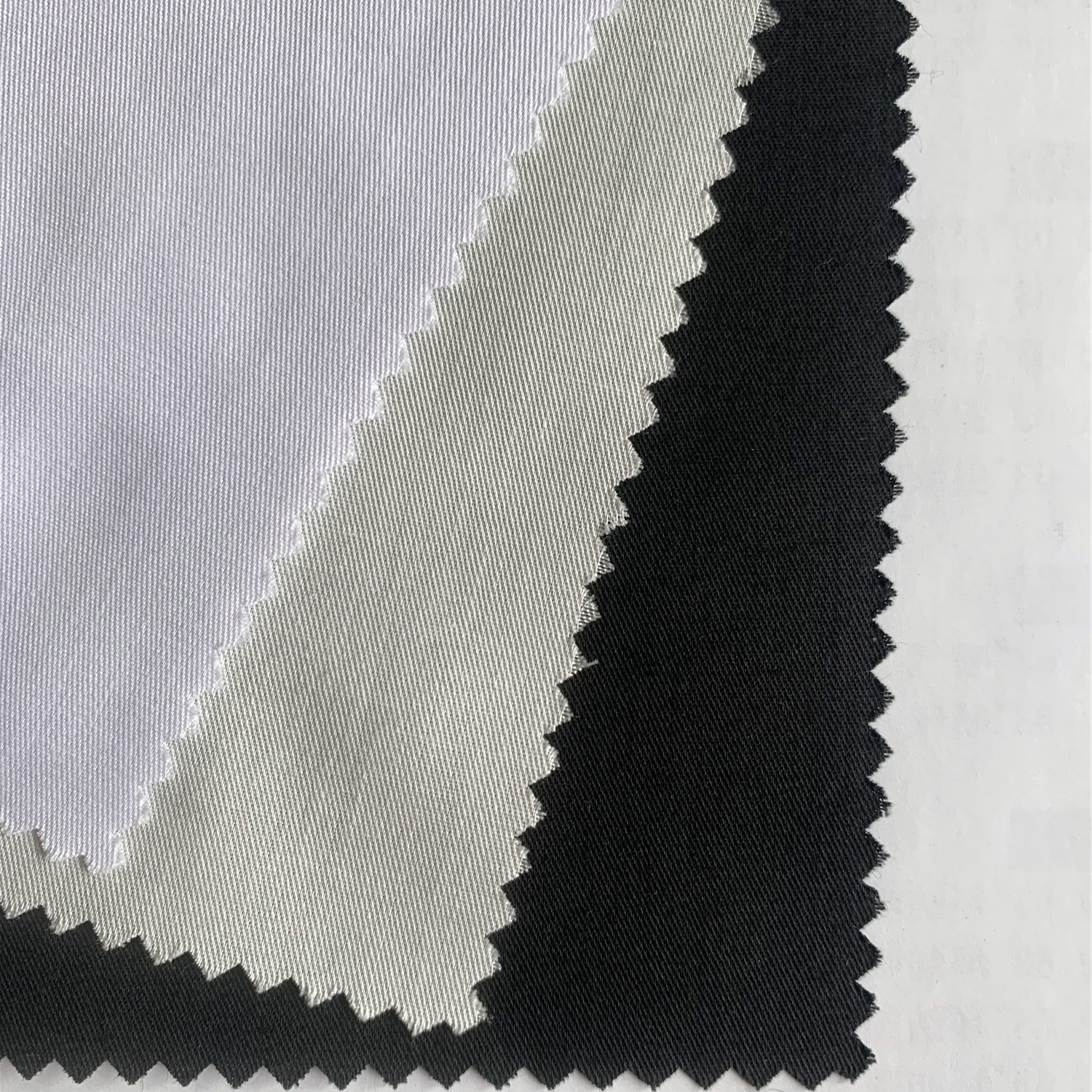 TC polyester cotton yarn card 133*72 small fine twill fabric bleached semi-bleached black lining shirt clothing fabric
