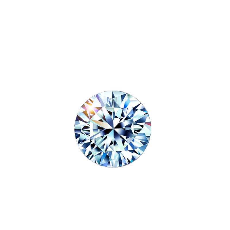 Moissanite Bare Stone Bare Stone Mossan Bare Diamond Special-Shaped Pear 1 karat Round Bare Diamond Ring Women's Necklace Hanging Nail