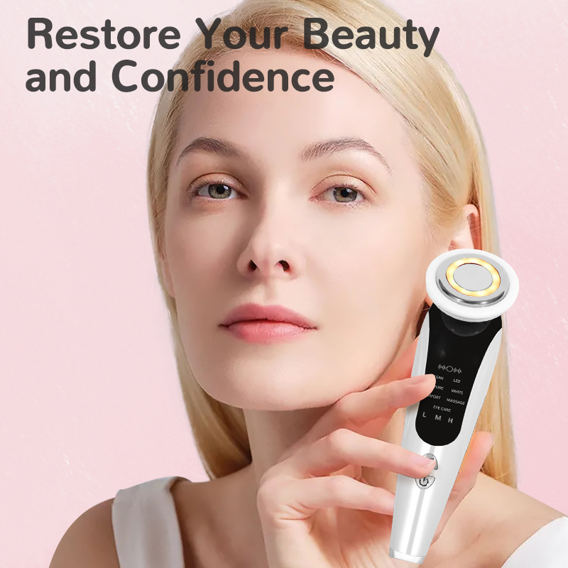 Beauty Instrument Introduction Instrument with Ems Ion Facial Color Light Beauty Instrument Skin Care Instrument Microcurrent Red Light Skin Rejuvenation