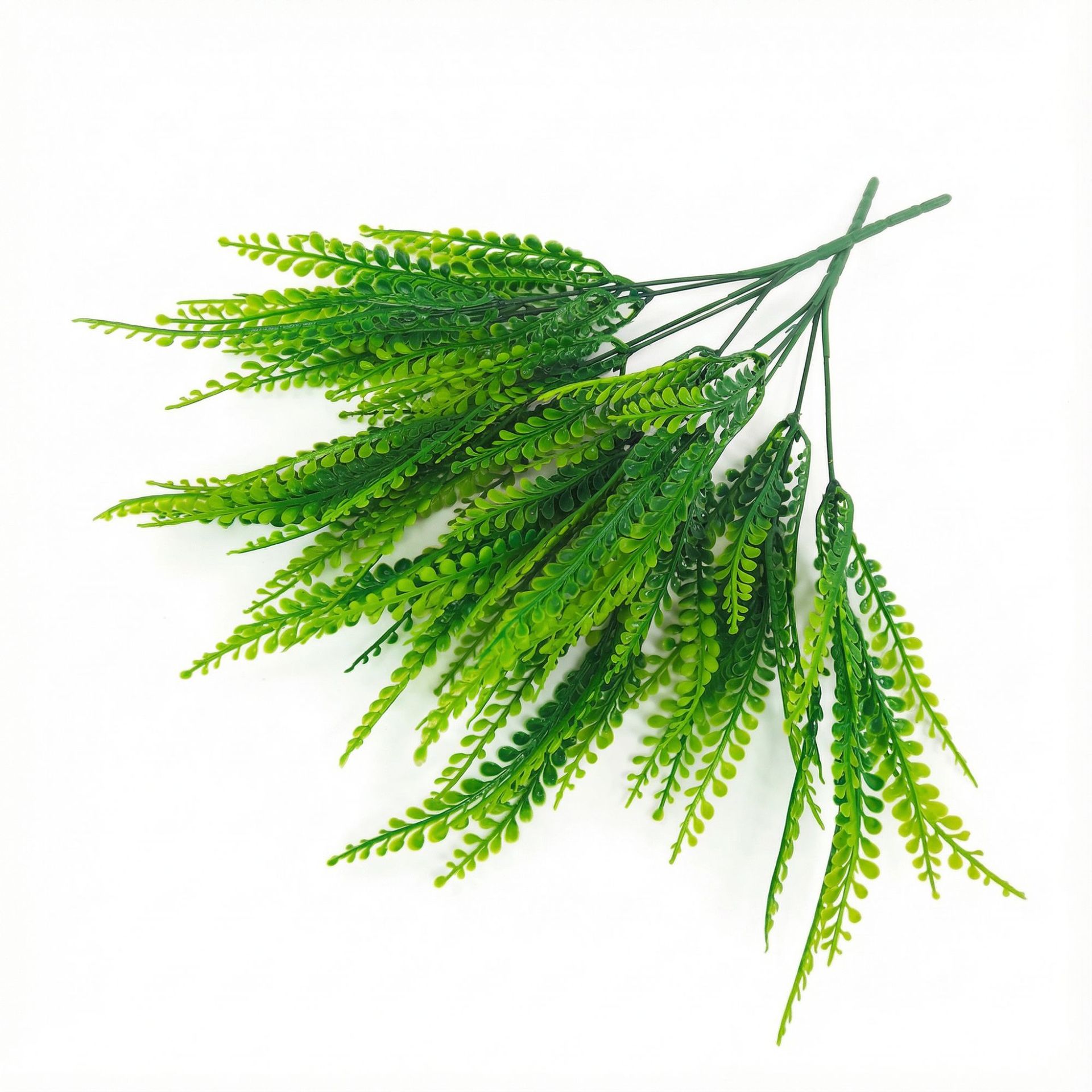 Artificial 5-Pronged Decorative Materials, Engineered Plant Phoenix Tail Aquatic Plant, Flower Arrangement Craft, Artificial Plastic Grass Green Plant Persian