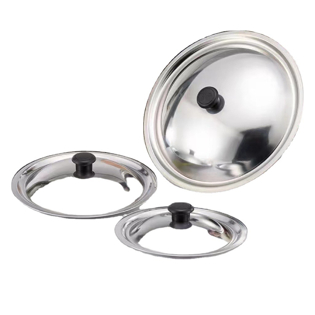 Factory Direct sales 18-32cm stainless steel pot cover tripod cover Weizhong cover iron lid barrel cover round cover universal cover wholesale