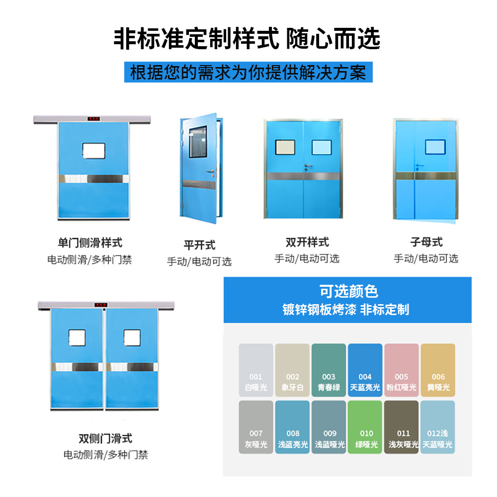 Hospital Non-Contact Sensing Intelligent Electric Sliding Door Operating Room Sterile Ward Airtight Sliding Clean Door