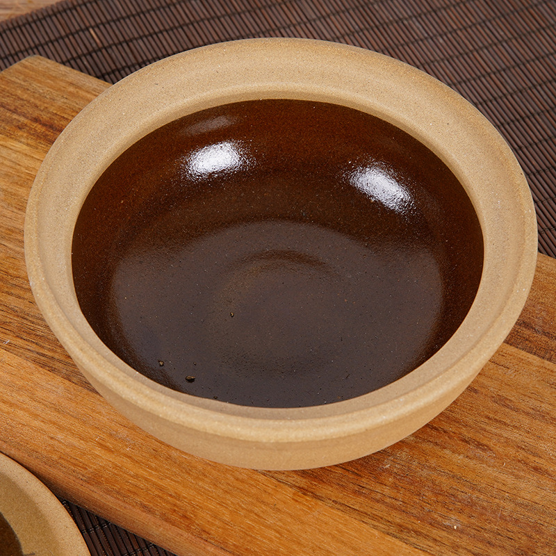 Clam Sauce Rice Pot with Commercial Paper Tray Packaging, Take-Out Pot, Coarse Ceramic Small Clay Pot, Porridge Pot, Special for Take-Out