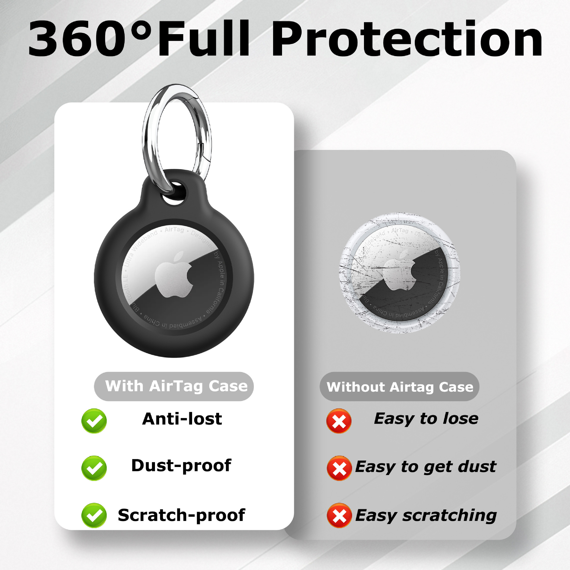 Suitable for Apple Airtag Protective Case Apple Anti-Lost Device Tracking Locator Airtag2 Keychain Protective Case