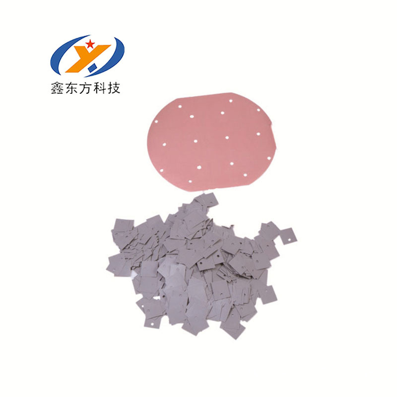 In stock supply beigs thermal conductive silicone film high voltage resistant insulation gasket electronic power cooling fin die cutting